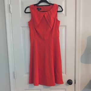 AGB Vibrant Orange Midi Dress